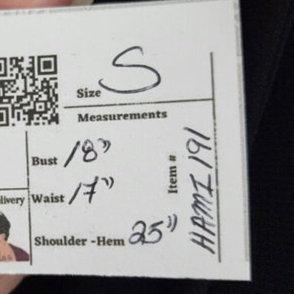 Vintage Black Sheer Neck Tie Back Buttoned Blouse Top Size S - Picture 9 of 9